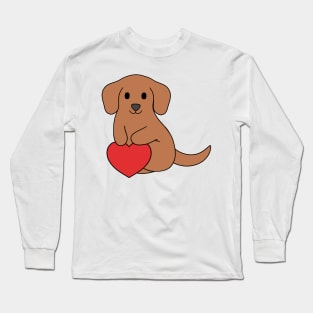 Dachshund Heart Long Sleeve T-Shirt